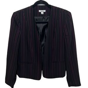 Bar III black and purple pinstripe blazer Size-M